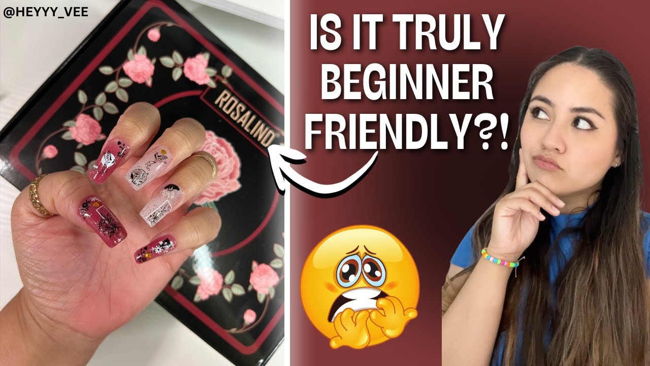 Trying $20 Rosalind Polygel Starter Kit from Amazon | Includes UV light | Affordable nails at home