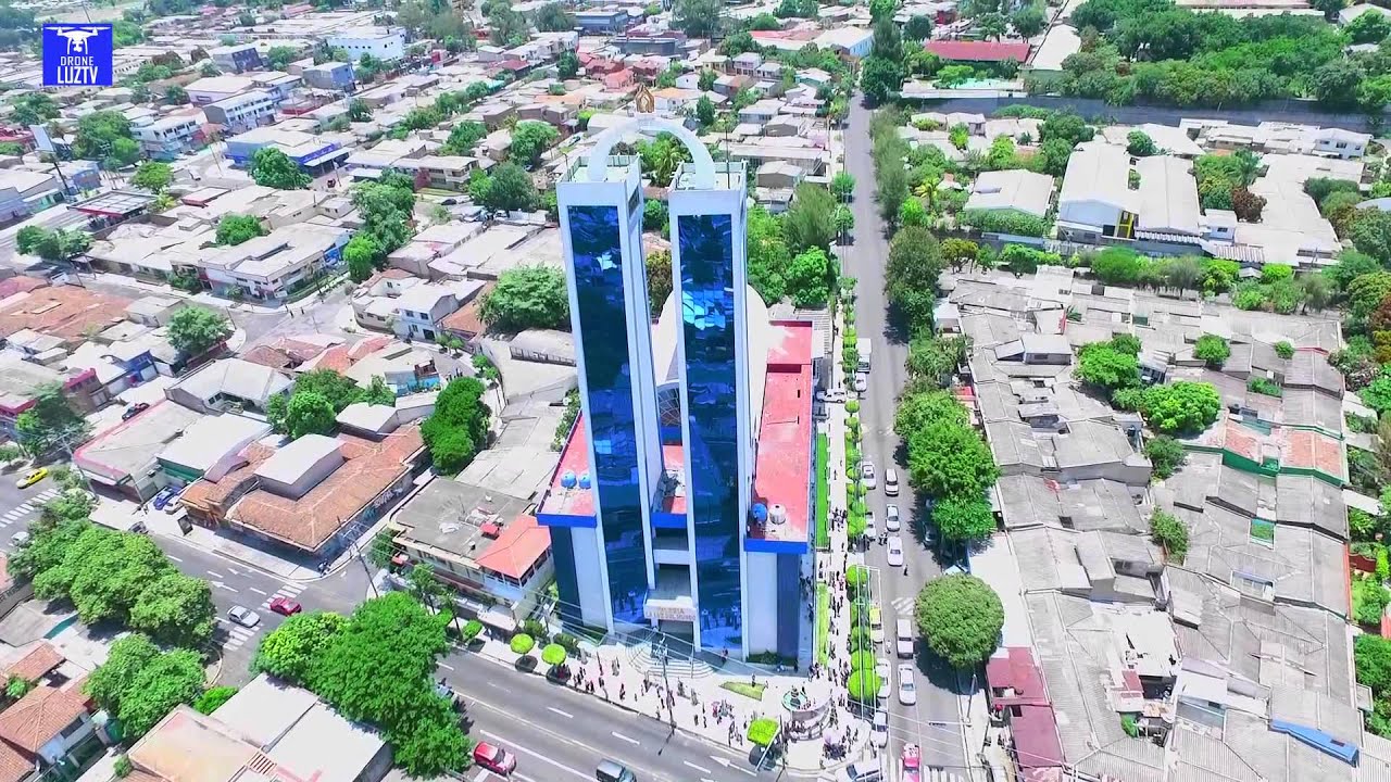 Vídeo Aéreo Templo Iglesia de Belén, San Salvador, El Salvador