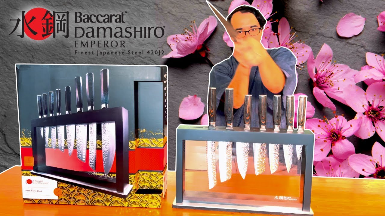 Japanese Chef REVIEW - Baccarat Damashiro Emperor Hisa Knives [4K]
