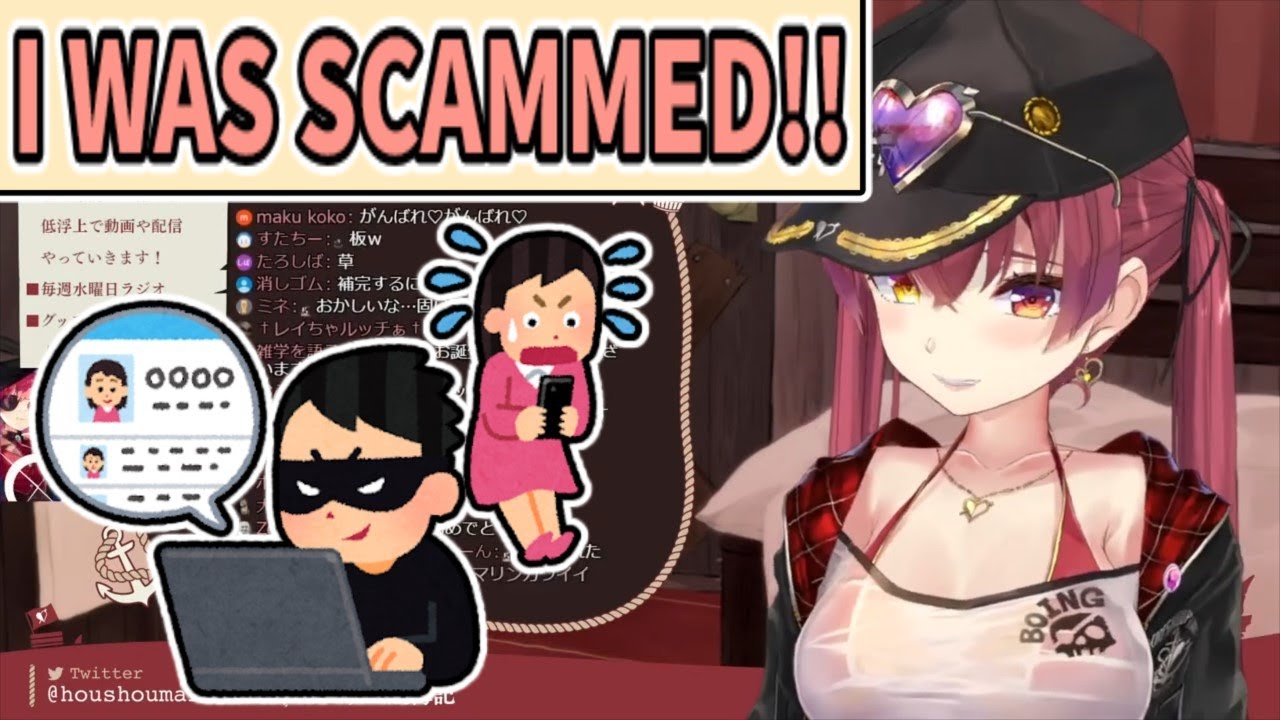 Houshou Marine was almost scammed [ENG SUB] Hololive