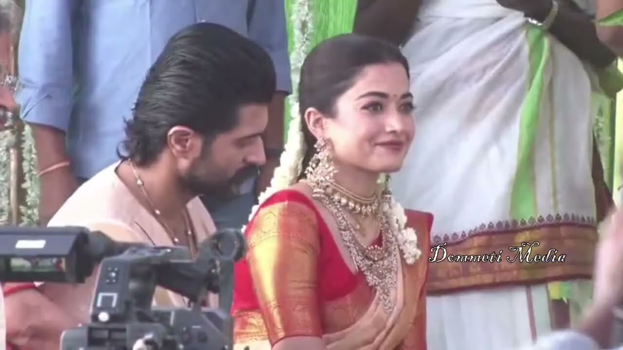 Vijay Devarakonda & Rashmika satyanarayana swamy vratham @nagarkurnool #trending #viral #wedding