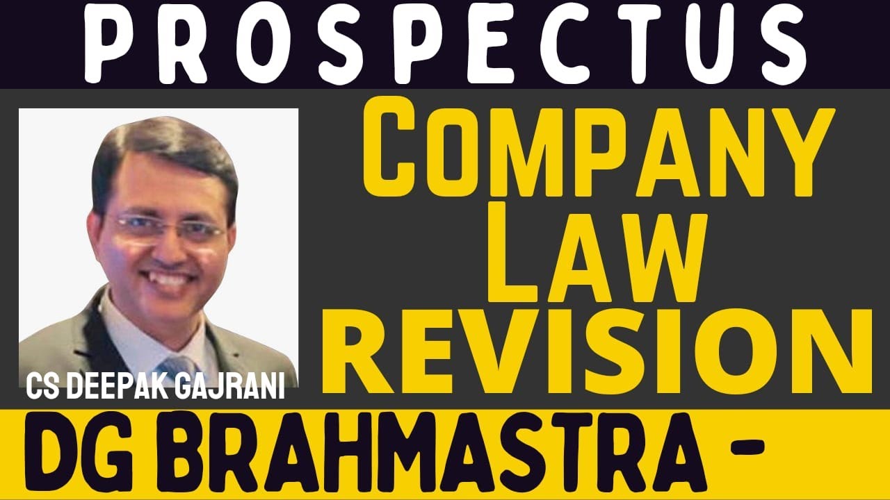 PROSPECTUS II FULL CHAPTER II FAST TRACK REVISION I Start at 7:27 l Imp pdf file in telegram !!