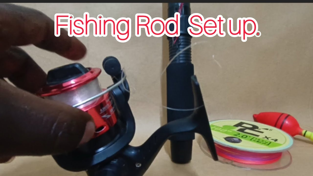 How to set up a beginner's kit fishing rod. Reel and line 