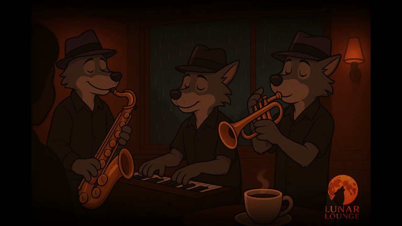 Rainy Night Jazz - The Lunar Trio Band | Smooth Jazz for Relaxation, Study, Sleep & Vibes