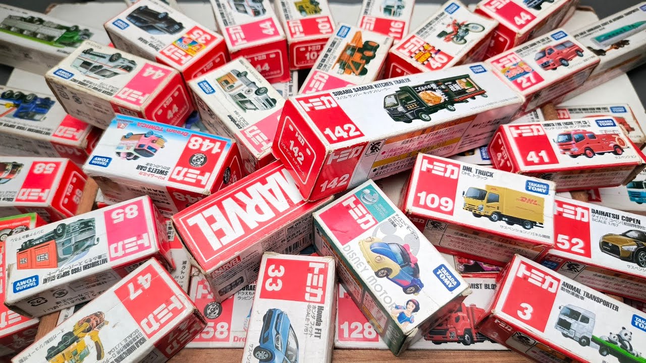 【トミカ】ミニカー大集合! Vo9 遊んだトミカを箱に入れて並べてみました。