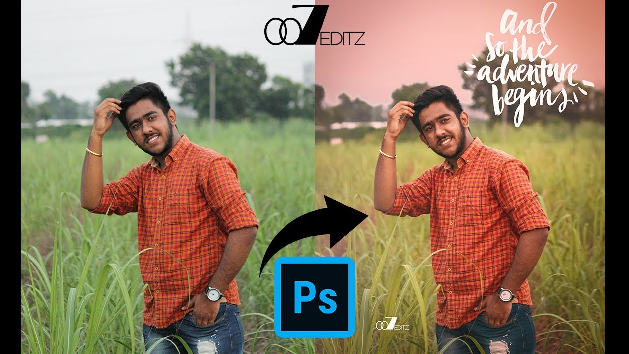 Portrait Color Grading and Retouching in Photoshop || 007editz