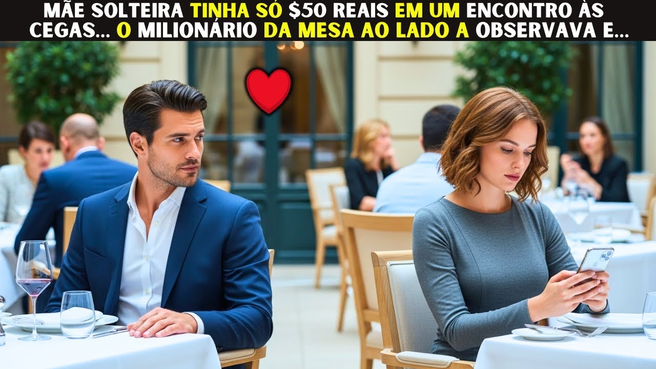 Mãe solteira tinha só 50 reais em um encontro às cegas… o milionário da mesa ao lado a observava e…