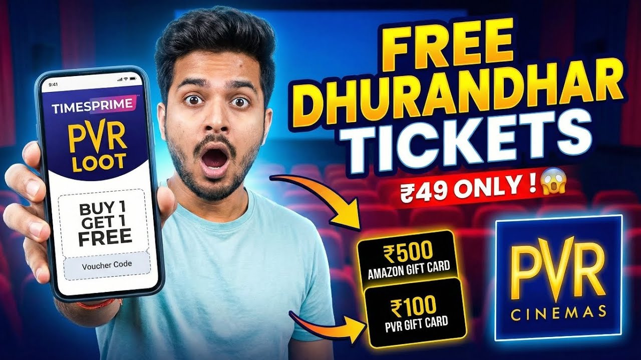 FREE PVR Dhurandhar Movie Tickets Loot! 🎬 Times Prime Hidden Trick | Get 1 Year Membership for ₹49 