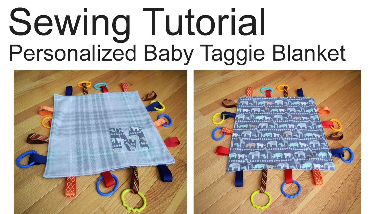 How to sew a personalized taggie blanket toy | Sensory blanket sewing tutorial with DIY appliqué