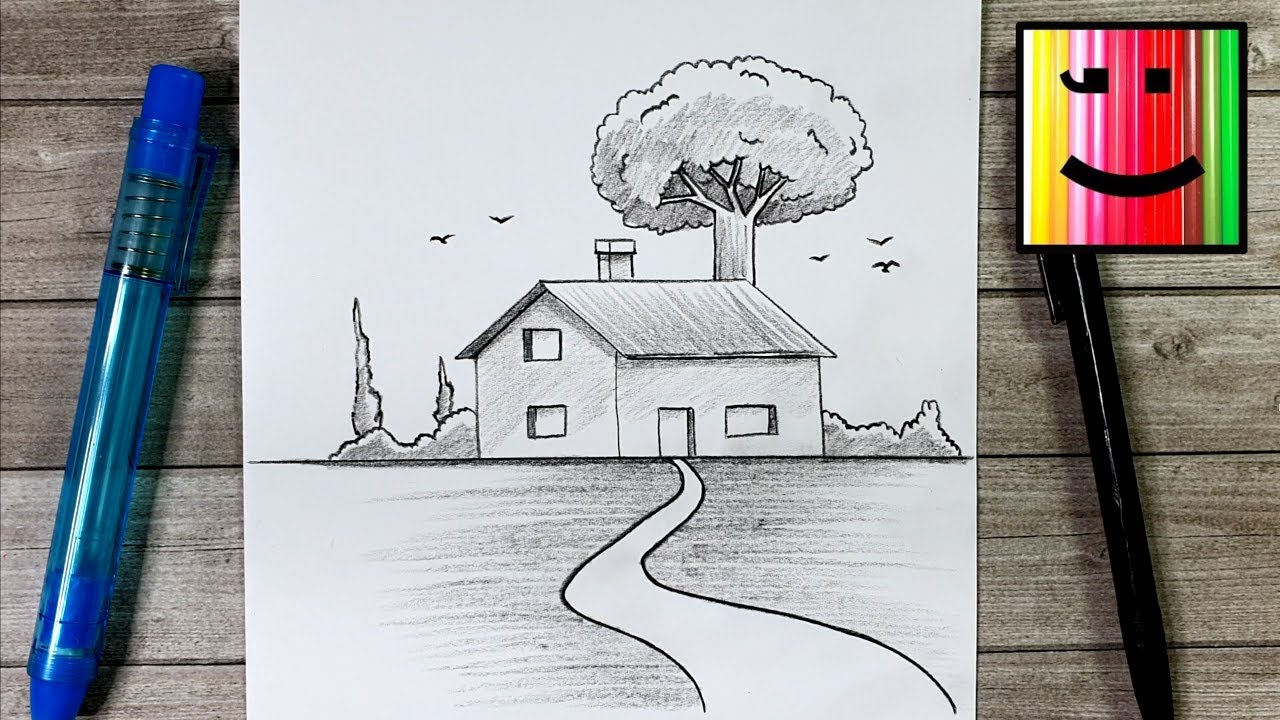 Comment dessiner un paysage simple et r&eacute;aliste | Tutoriel dessin pas &agrave; pas