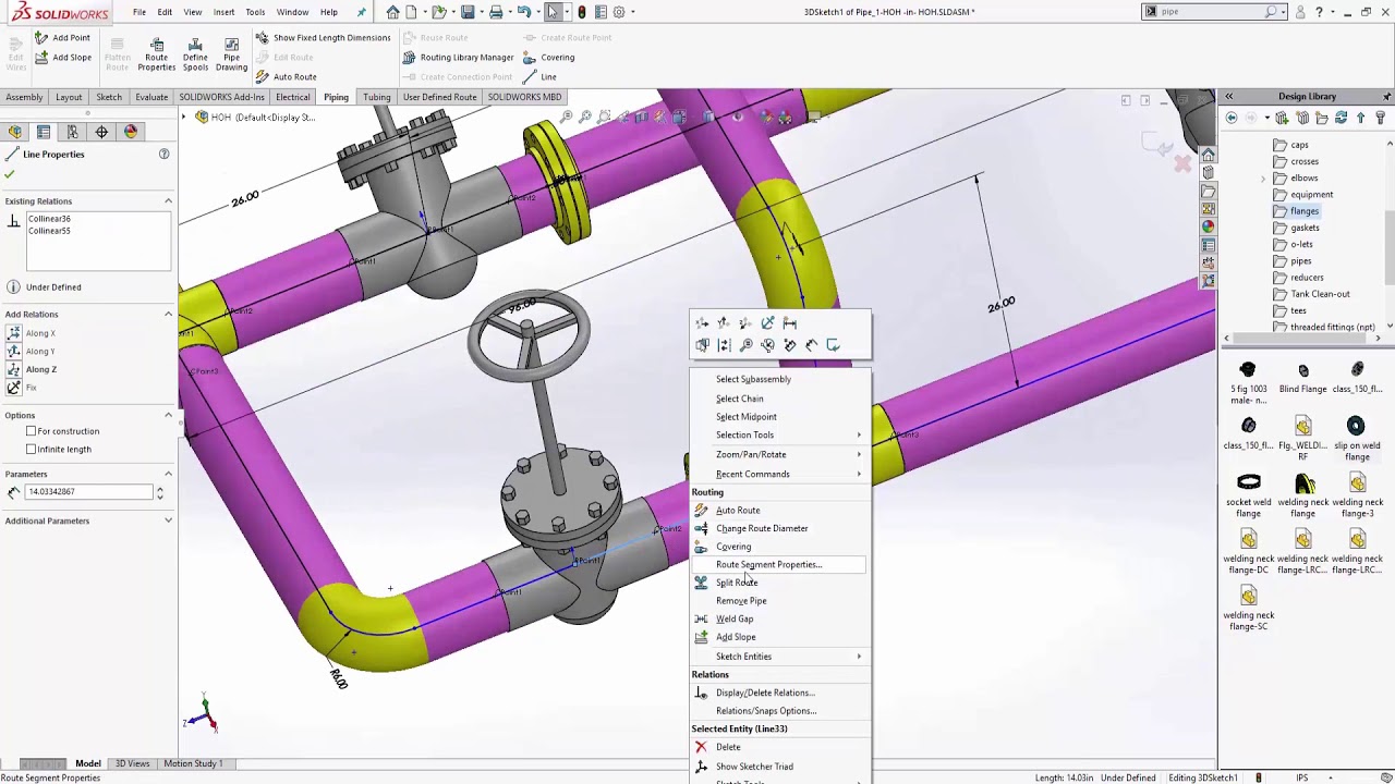 SOLIDWORKS - Маршрутизация труб 101