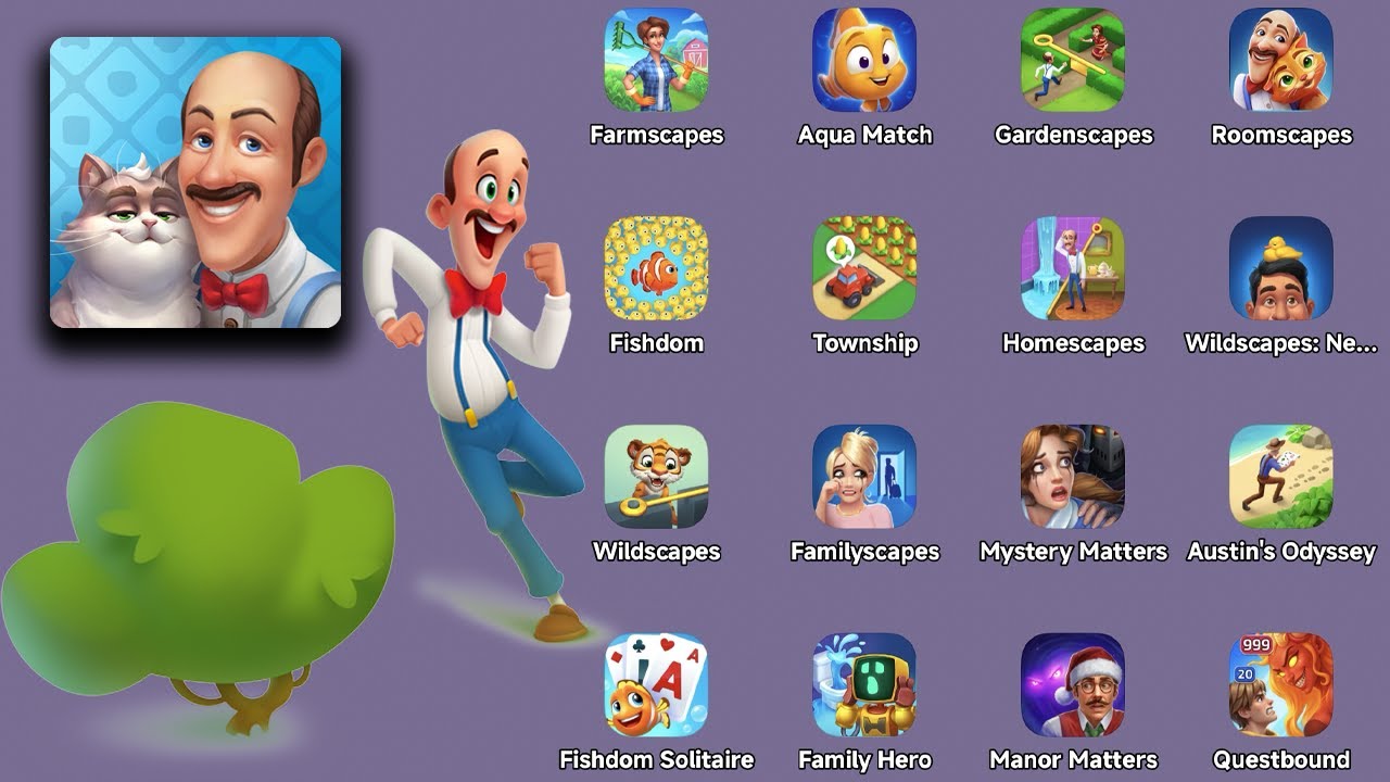 All Playrix Games iOS/Android: Homescapes,Township,Gardenscapes,Fishdom,Mystery Matters,Wildscapes