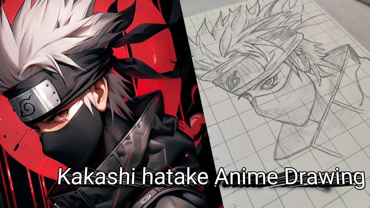 Very Easy Kakashi Hatake Outline Drawing Naruto drawing 
