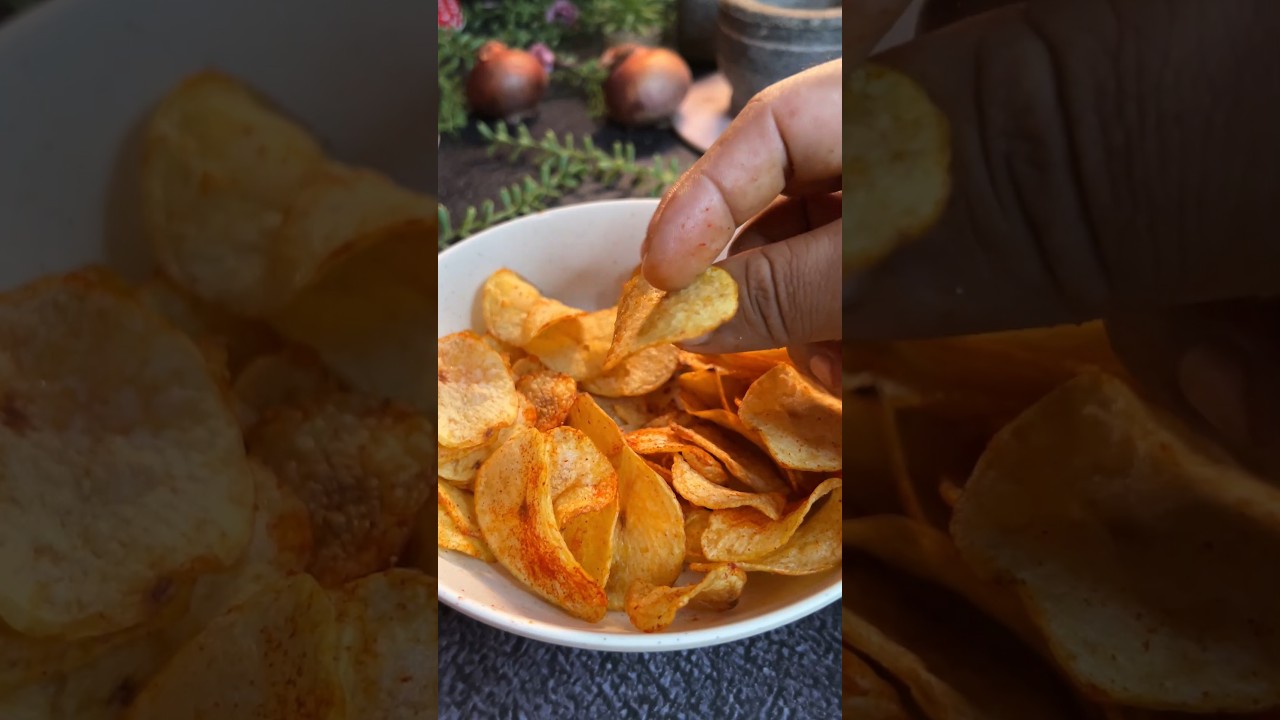 Peri Peri POTATO 🥔 CHIPS 😋 #chips #chipsrecipe #potatochips #potatochipsrecipe #snacks #snacksrecipe