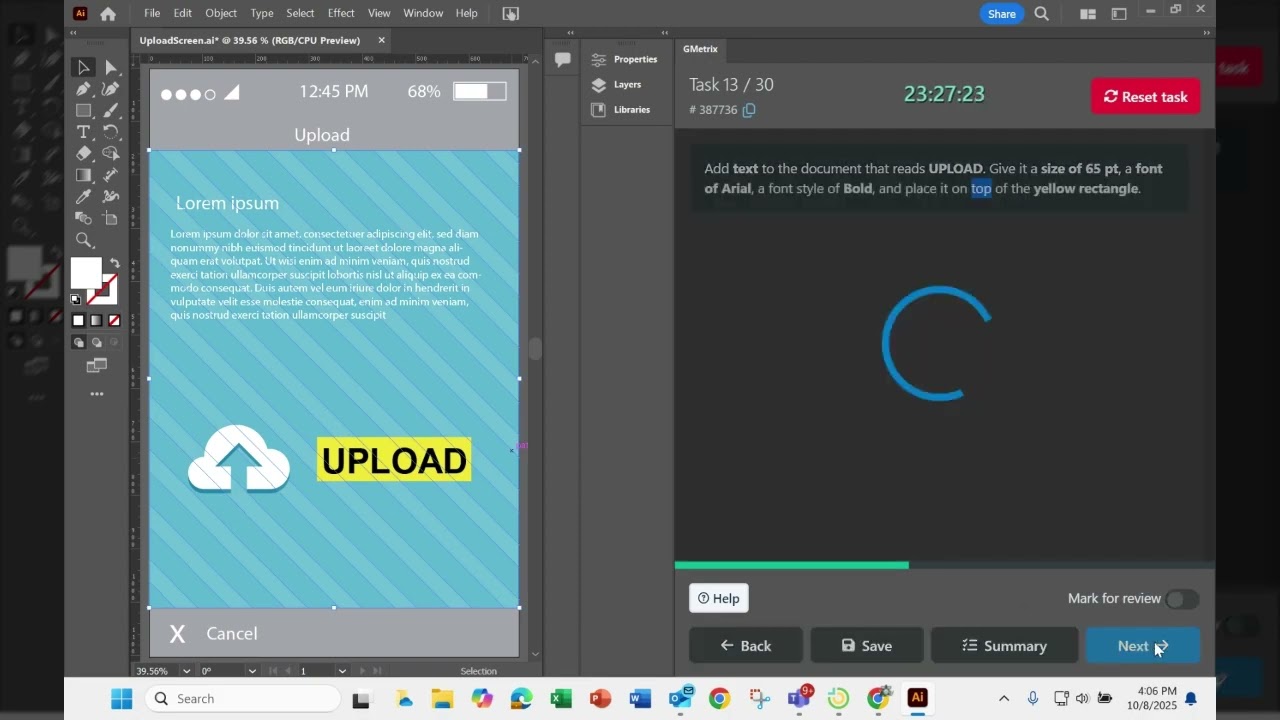 GMetrix Illustrator 2023 -2024 Practice Exam 1 answers 12 - 17  explained