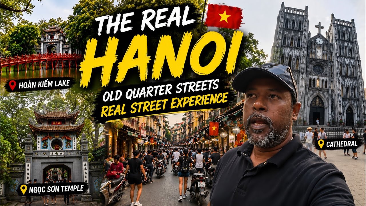 The REAL Hanoi Experience 🇻🇳 | Ho&agrave;n Kiếm Lake, Ngọc Sơn Temple, Old Quarter & St. Joseph&rsquo;s Cathedral