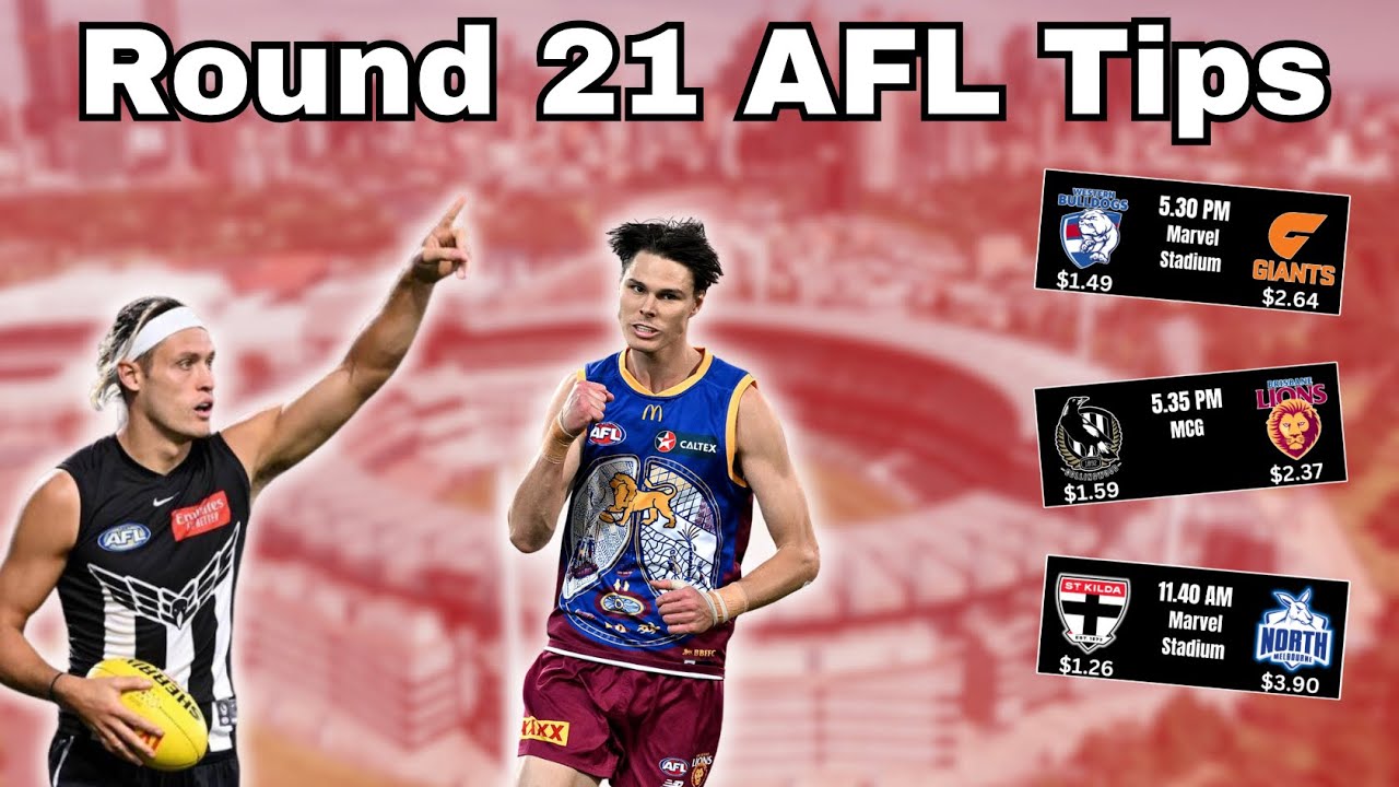 My Round 21 AFL Tips + Predictions 2025