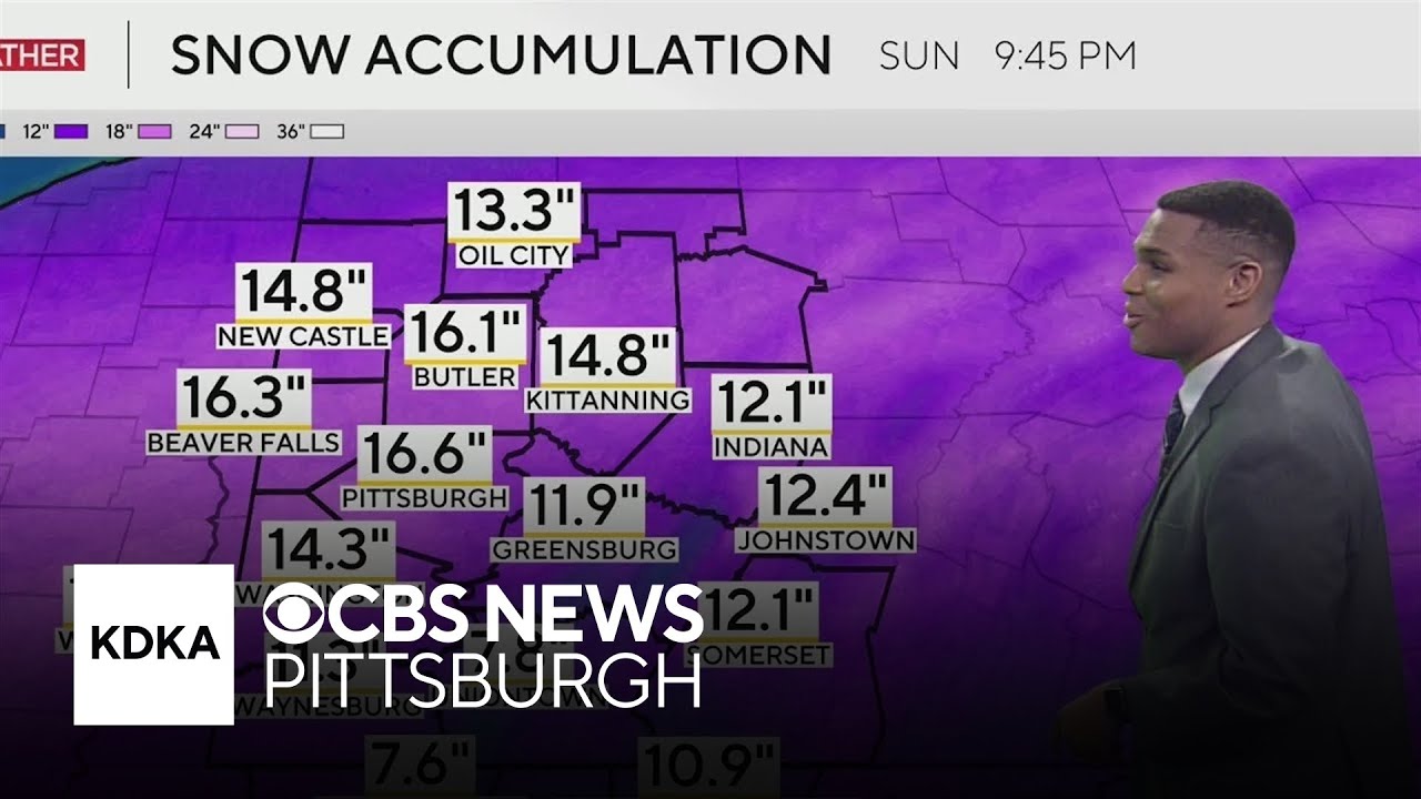 Updated Pittsburgh snowfall forecast ahead of weekend snowstorm