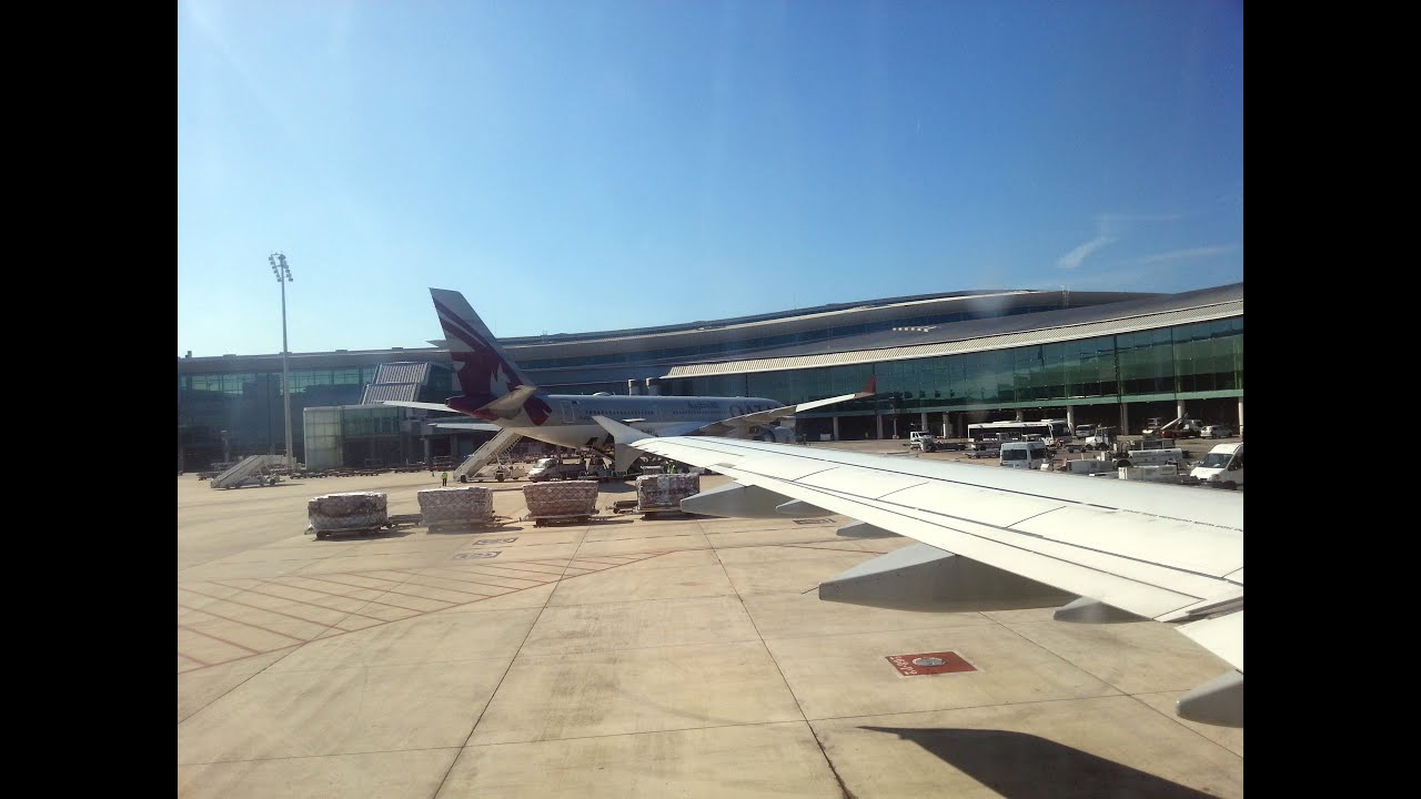Lufthansa A321 taxi and takeoff from Barcelona w/ cabin announcements!