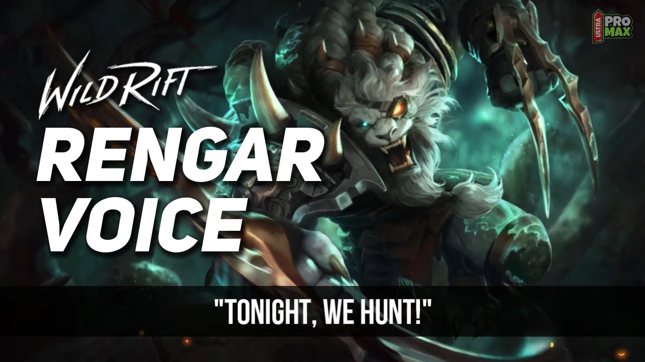 Rengar Voice Quotes/Audio In Wild Rift | Rengar All Voice Lines [English] LOL Wild Rift
