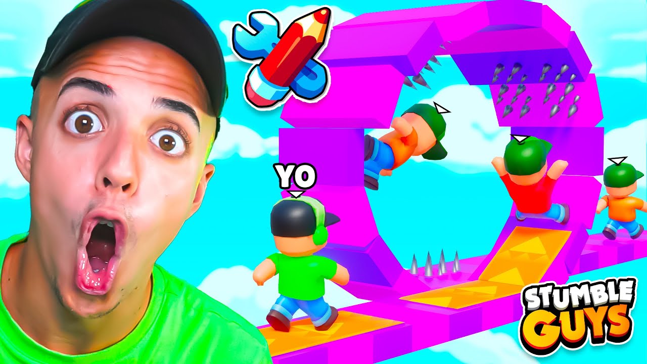 CREAMOS una MEGA RAMPA TROLL en STUMBLE GUYS! 😱 MODO CREATIVO