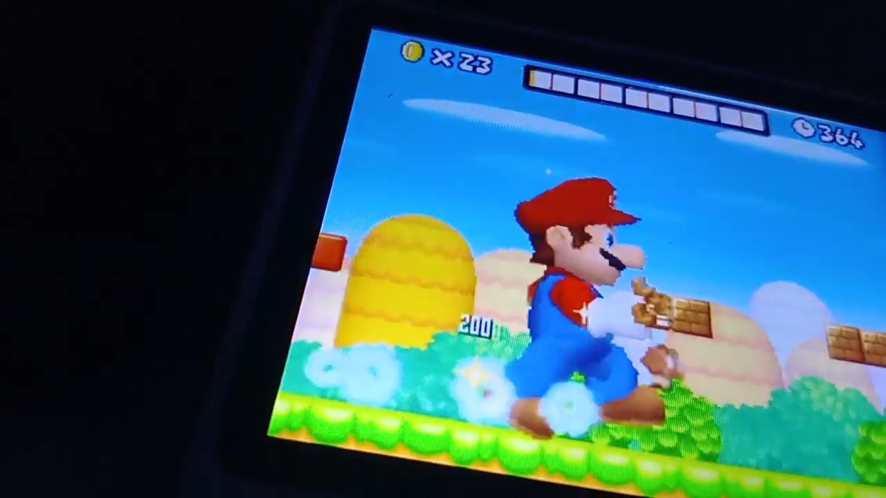 New super Mario Bros um jogo que eu não sou bom com 2 minutos de vídeo e uma morte