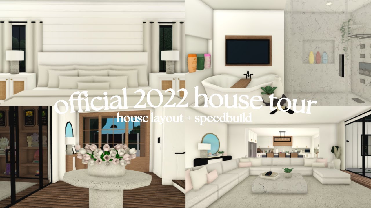 my official 2022 house tour + layout speedbuild | bloxburg 🏡