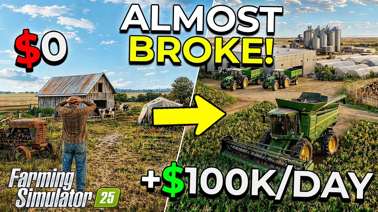 Я построил ферму, которая приносит $100 000 КАЖДЫЙ ДЕНЬ! | Farming Simulator 25