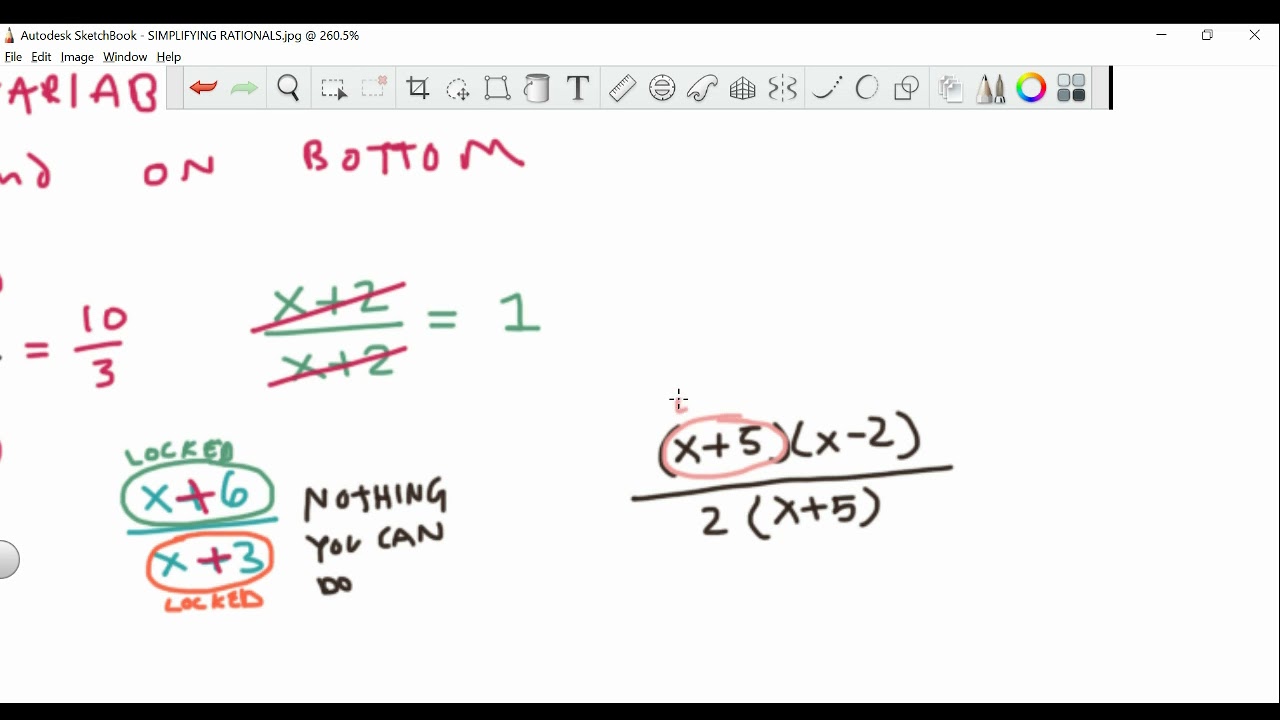[Algebra 2] The Rules for Simplifying Rationals