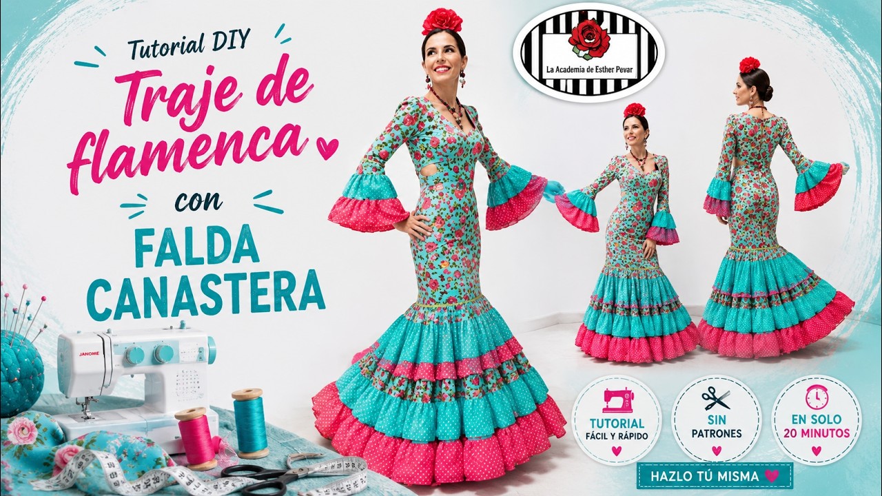 Tutorial DIY. Cómo hacer una falda canastera de un traje de flamenca