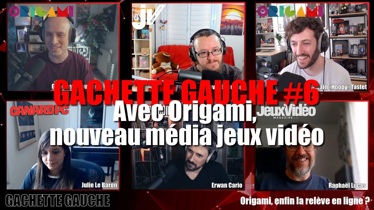G&acirc;chette Gauche #6, avec Origami, nouveau m&eacute;dia jeux vid&eacute;o