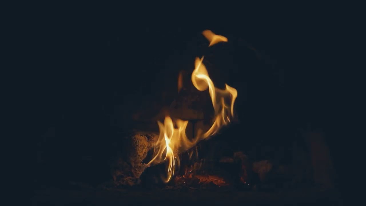🔥 Night Fireplace 7h | Dark Screen Cozy Fire for Journaling, Sleep, Study & Relaxed Late Night Focus
