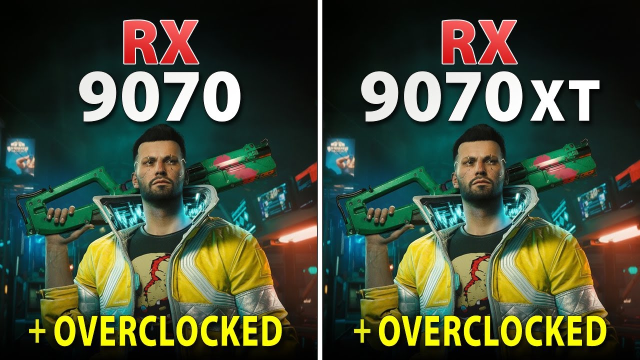 RX 9070 vs RTX 9070 XT -  Stock vs Overclocked