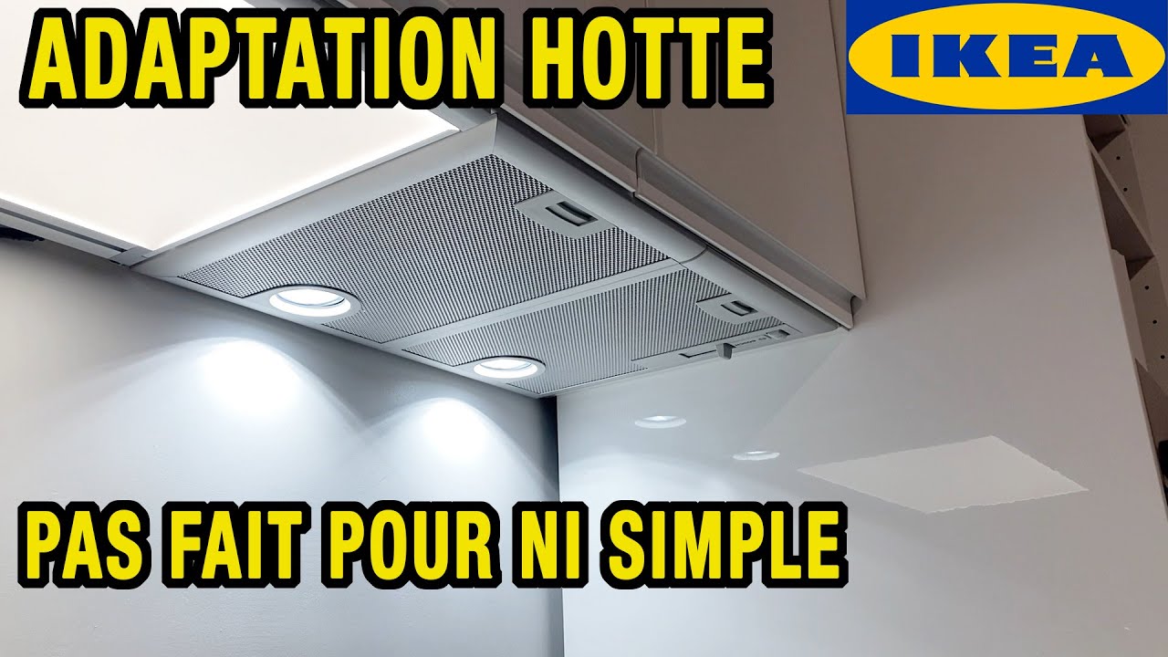 Comment installer une hotte de 60cm dans un meuble IKEA Metod de 80cm?