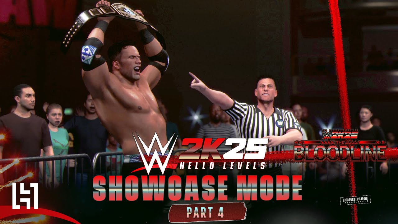 WWE 2K25 Showcase Mode Gameplay Part 4 - Rocky Maivia vs Hunter Hearst Helmsley Match