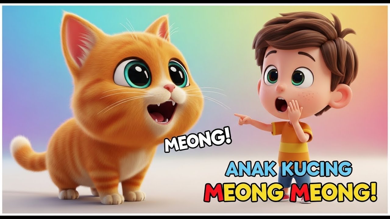 Lagu Anak Kucing Meong Meong 😺 | Lagu Anak Ceria | Animasi 3D | YouTube Kids | JIBI INDONESIA