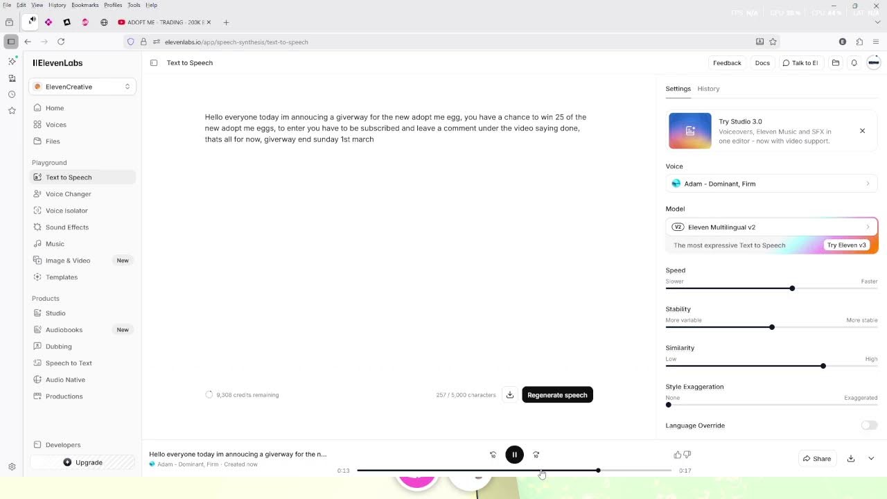ADOPT ME - TRADING - 200K BUCKS - GIVERWAY AT 960 SUBS