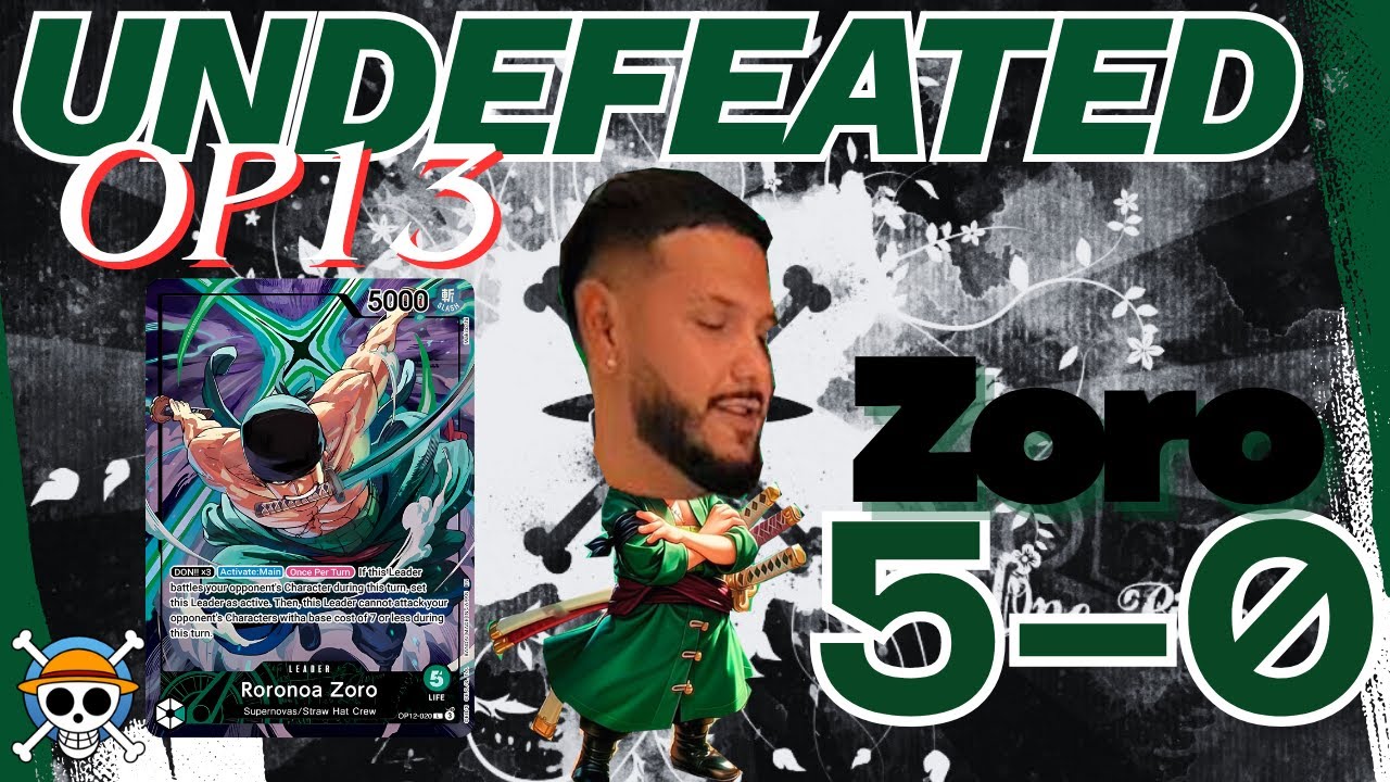 One Piece OP13 Локальный турнир, непобеждённый 5-0 Профиль колоды Green Zoro