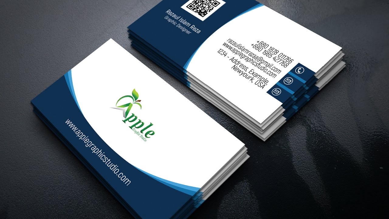 Professional & Modern Business Card Design by using Photoshop