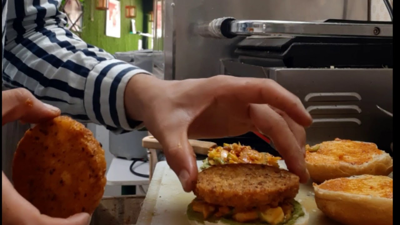 Veggies burger recipe Indian style veg aloo tikka burger recipe