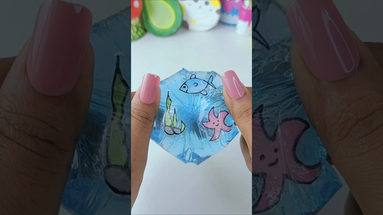 DIY Cute Water Squishy 🐟🐙#shorts #youtubeshorts #art #craft