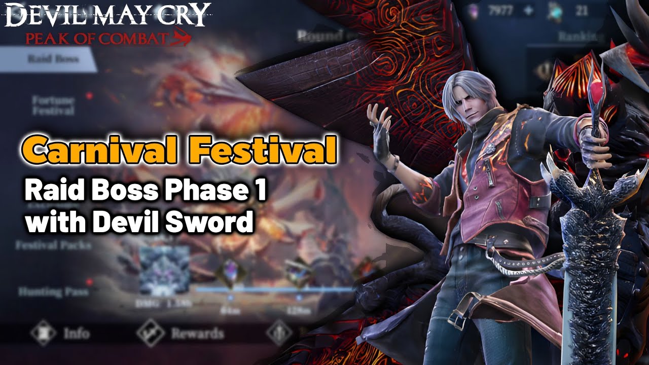[Phase 1] Raid Boss Carnival Festival with Devil Sword | Devil May Cry Peak of Combat