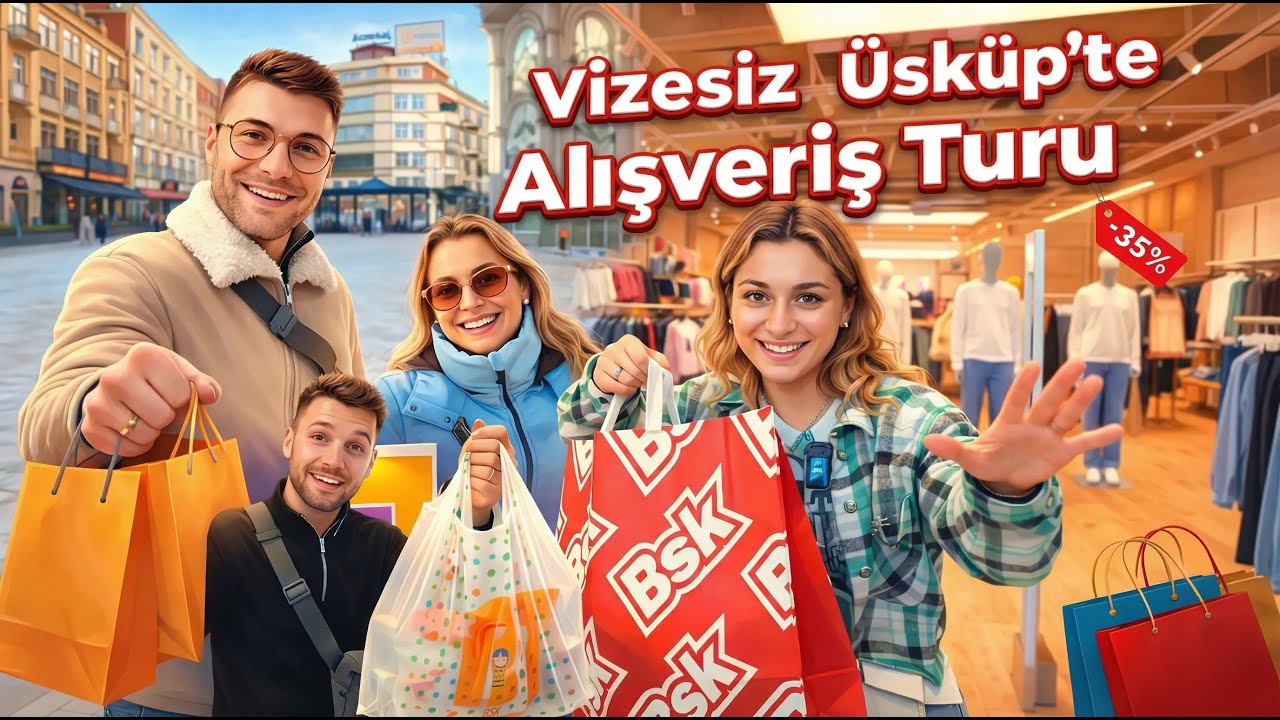 VİZESİZ ÜSKÜP’TE ALIŞVERİŞ VE LEZZET TURU | 12 KİŞİLİK MACERA!