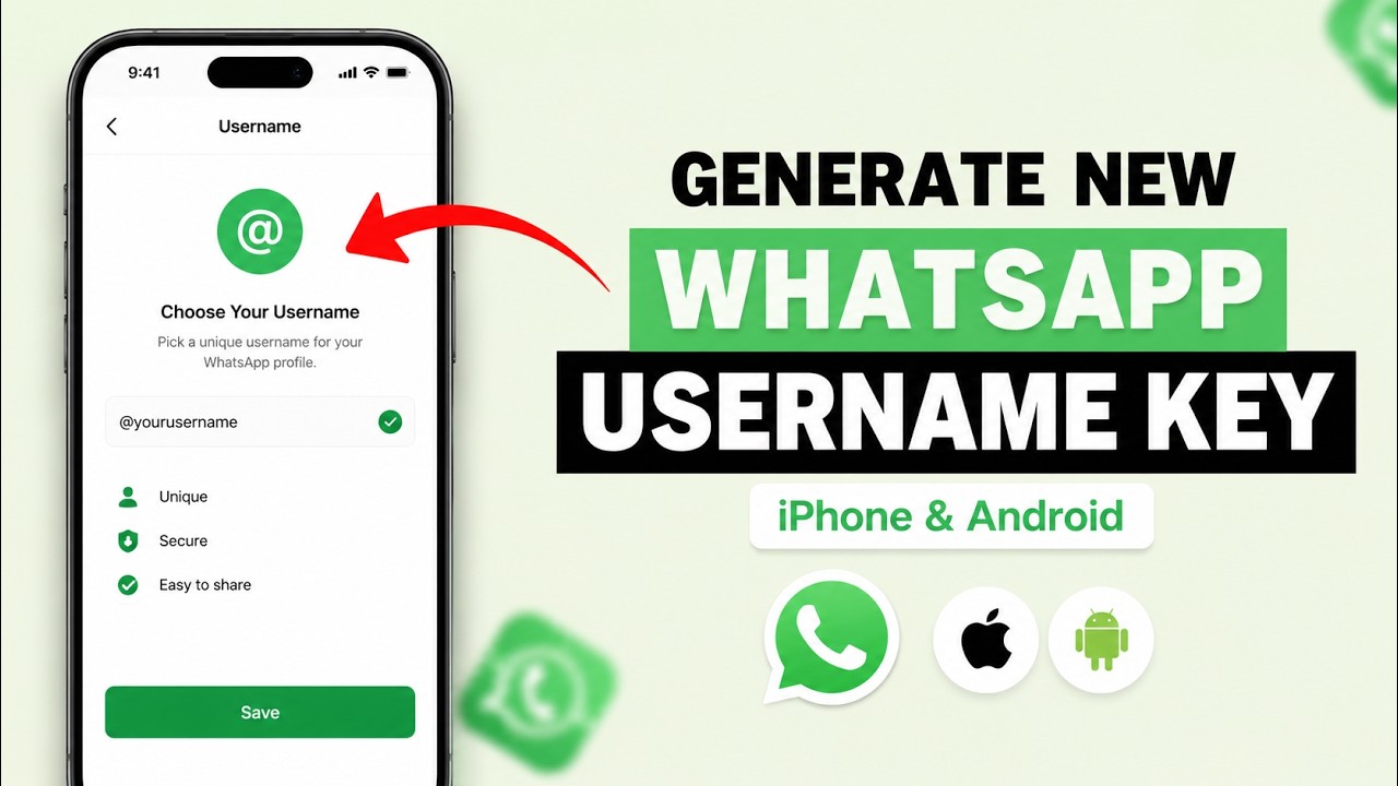 Как создать новый ключ имени пользователя в WhatsApp на iPhone или Android