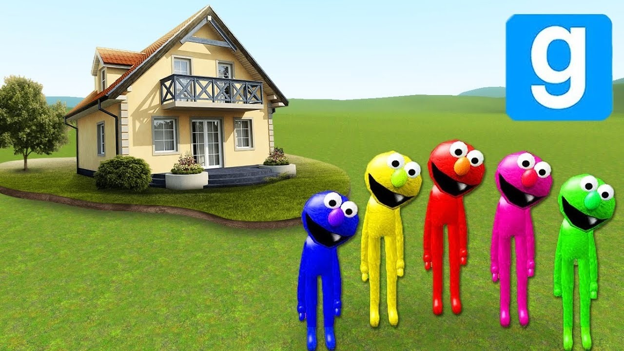 ELMO FAMILY VS HOUSES! 10 (Garry's Mod)