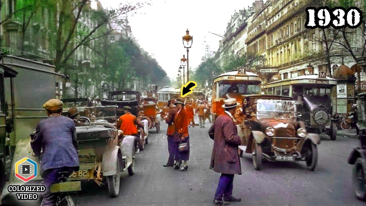 Paris, France 1930s in Color | Rare Footage Colorized