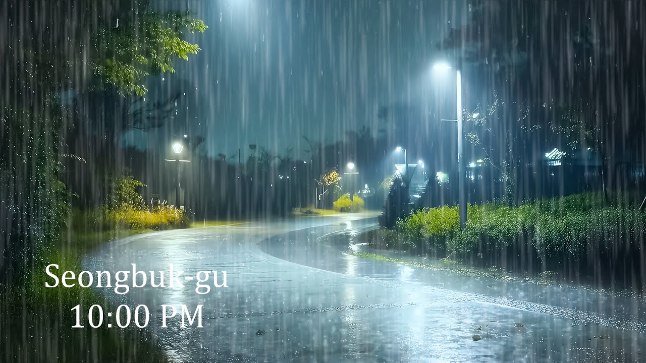 Sleep Soundly with Peaceful Night Rain | ASMR Rain on City Road to Reduce Stress