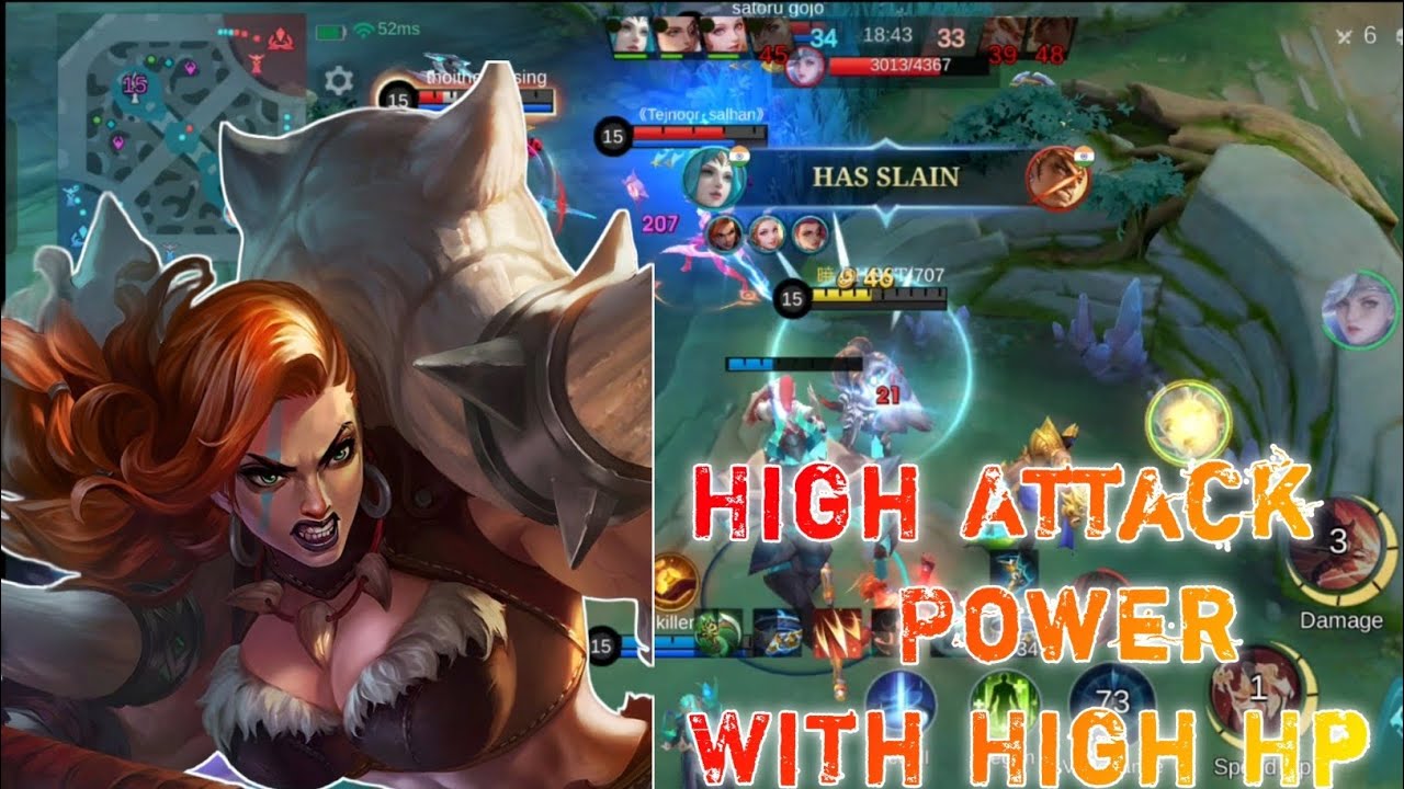 [MLBB] Rank Match Gameplay In Hindi. With Hilda Offensive Tank High Attack Power.