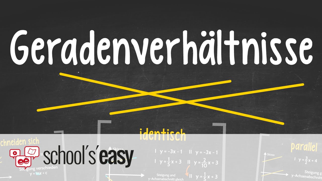 Verhältnis von Geraden | parallel, identisch, schneiden sich