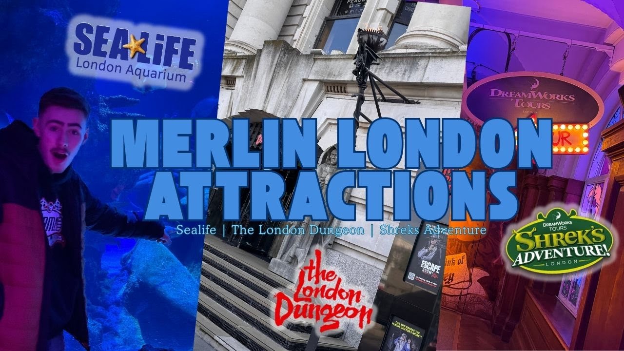 MERLIN LONDON ATTRACTIONS VLOG MARCH 2025 | SEALIFE | THE LONDON DUNGEON | SHREKS ADVENTURE